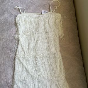 MAKE SOME MAGIC WHITE FRINGE DRESS - WHITE / S (new/ tags on)